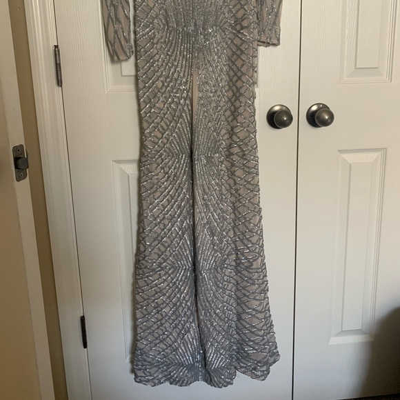 NWOT Akira Chicago Floor Length Sequin Prom Gown - Picture 4 of 9